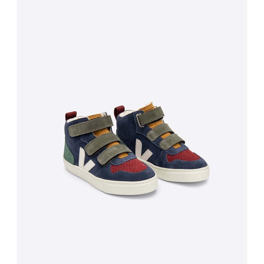 Veja V-10 MID FURED SUEDE Schoenen Kinderen Blauw | NL 760UZG